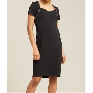 Black Sweetheart Jacquard A-Line Dress, 16
